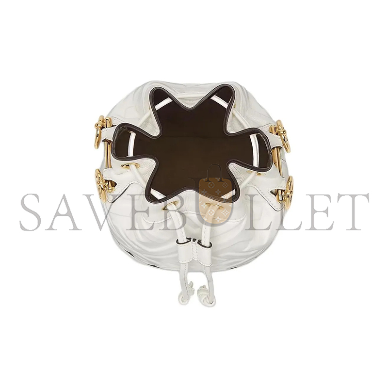 FENDI MON TRESOR WHITE LEATHER MINI BAG WITH FF MOTIF 8BS093ANWTF0QVL (18*14*12cm) FENDI MON TRESOR WHITE LEATHER MINI BAG WITH FF MOTIF 8BS093ANWTF0QVL (18*14*12cm)